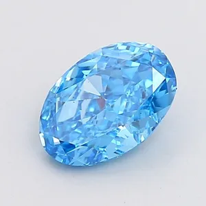 1.17ct OVAL Fancy Vivid Blue VS1 Coloured Lab diamond