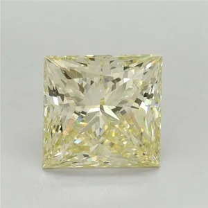 1.59ct PRINCESS Fancy Yellow VS1 Coloured Lab diamond