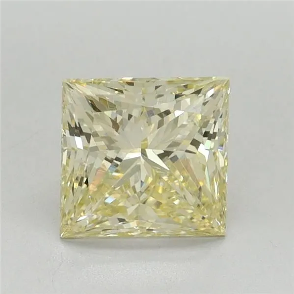 1.59ct PRINCESS Fancy Yellow VS1 Coloured Lab diamond