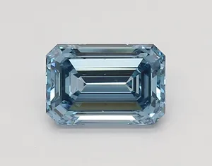 1.36ct EMERALD Fancy Vivid Blue VS1 Coloured Lab diamond
