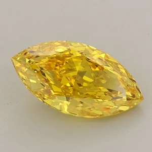 1.21ct MARQUISE Fancy Vivid Yellow VVS2 Coloured Lab diamond