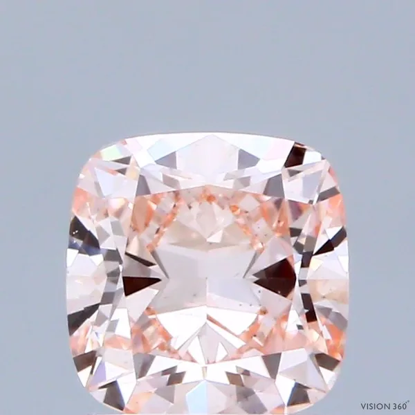 1.07ct CUSHION Fancy Intense Pink VS1 Coloured Lab diamond