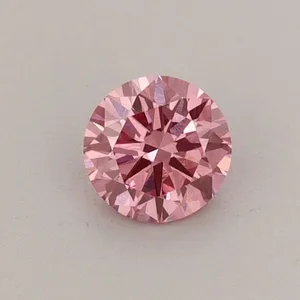 0.39ct ROUND Fancy Vivid Pink VS1 Coloured Lab diamond