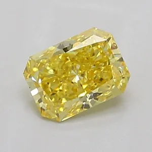 0.96ct RADIANT Fancy Vivid Yellow VS1 Coloured Lab diamond