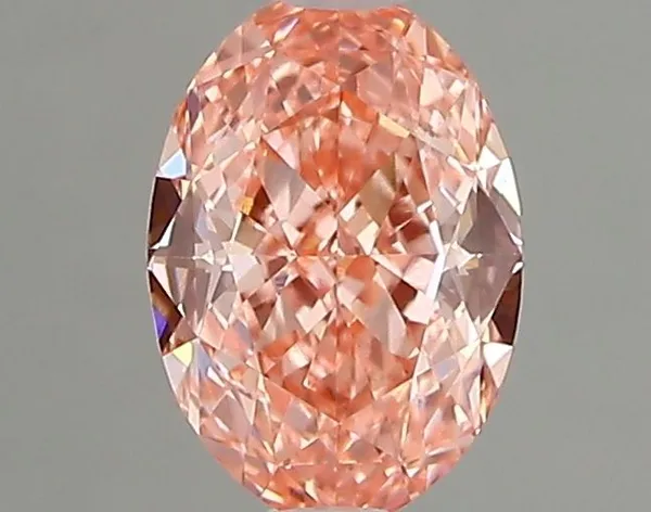 1.05ct OVAL Fancy Vivid Pink VVS2 Coloured Lab diamond