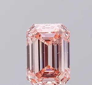 1ct EMERALD Fancy Intense Pink SI1 Coloured Lab diamond