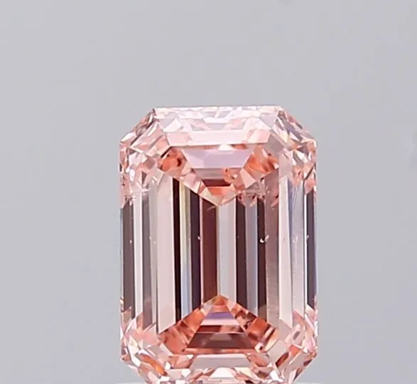 1ct EMERALD Fancy Intense Pink SI1 Coloured Lab diamond