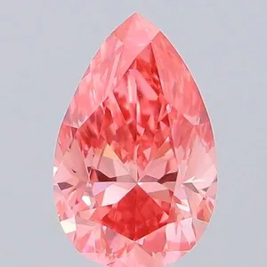 0.58ct PEAR Fancy Vivid Pink VS1 Coloured Lab diamond