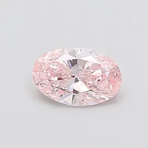 0.7ct OVAL Fancy Intense Pink VS1 Coloured Lab diamond