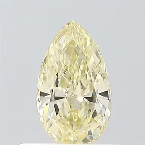 0.55ct PEAR Fancy Light Yellow VS2 Coloured Lab diamond