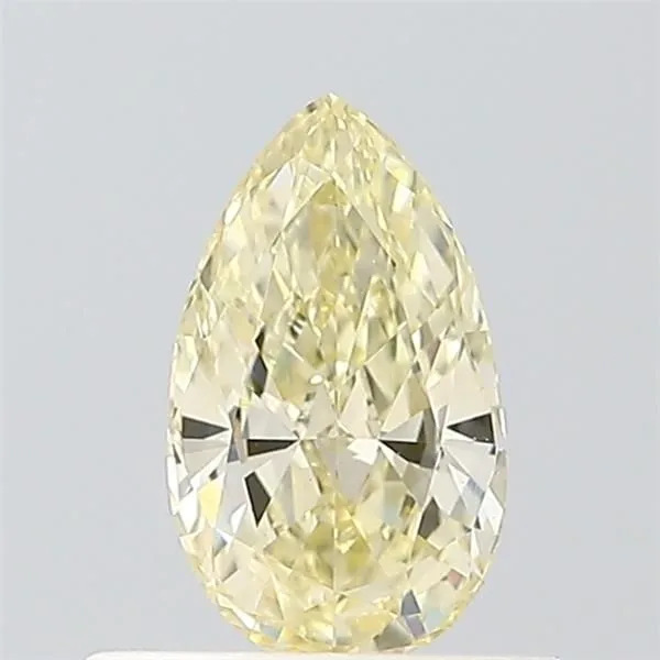 0.55ct PEAR Fancy Light Yellow VS2 Coloured Lab diamond