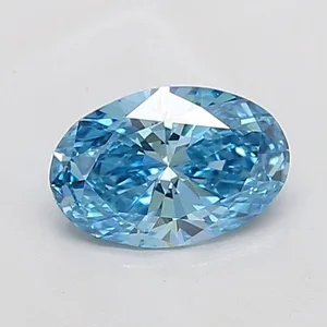 1.06ct OVAL Fancy Vivid Blue VS1 Coloured Lab diamond