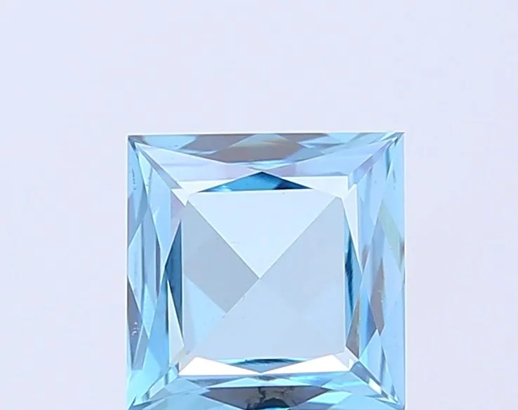 1.35ct PRINCESS Fancy Vivid Blue VS2 Coloured Lab diamond