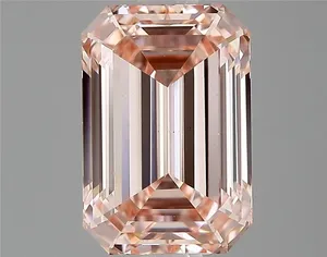 1.5ct EMERALD Fancy Intense Pink VS1 Coloured Lab diamond