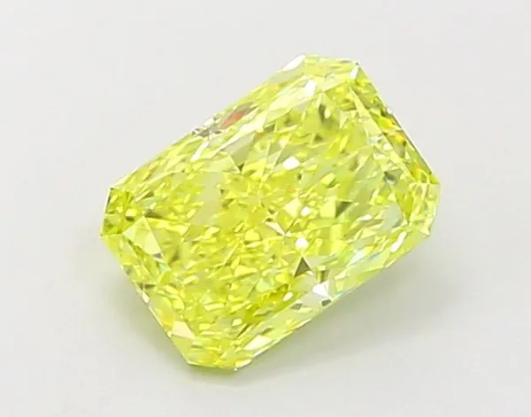 1.01ct RADIANT Fancy Vivid Yellow VVS2 Coloured Lab diamond