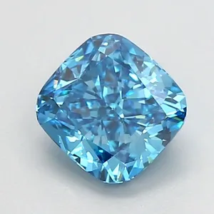1.06ct CUSHION Fancy Vivid Blue VVS2 Coloured Lab diamond