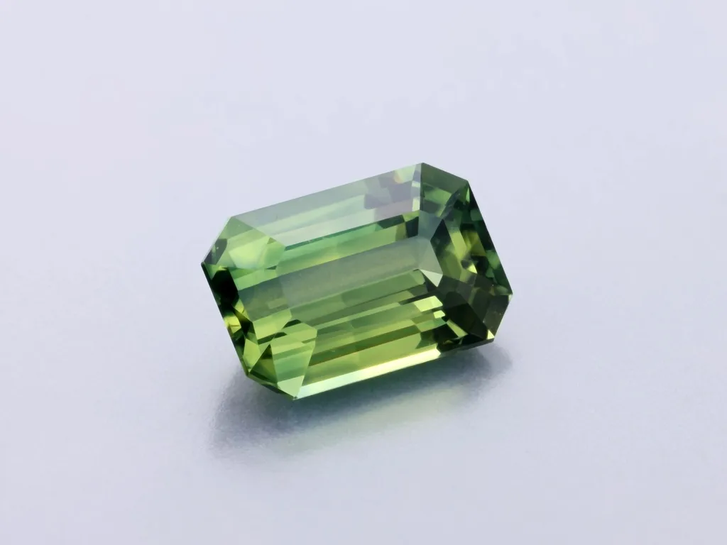 1ct Parti Sapphire, Emerald Cut gemstone