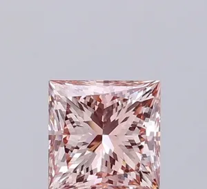 1ct PRINCESS Fancy Brown Pink VS1 Coloured Lab diamond