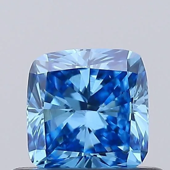 0.45ct CUSHION Fancy Vivid Blue VS1 Coloured Lab diamond