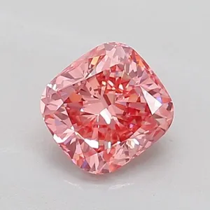 0.61ct CUSHION Fancy Vivid Pink SI1 Coloured Lab diamond