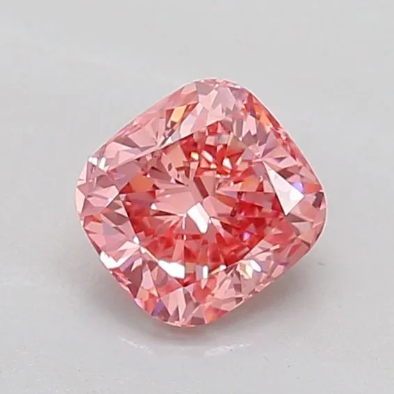 0.61ct CUSHION Fancy Vivid Pink SI1 Coloured Lab diamond