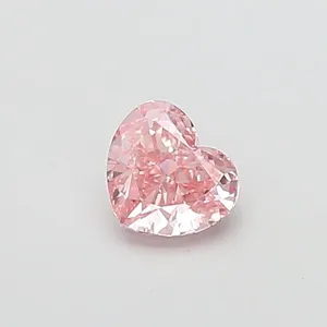 1.02ct HEART Fancy Intense Pink VVS2 Coloured Lab diamond
