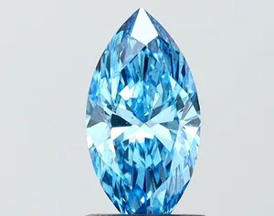 1.07ct MARQUISE Fancy Vivid Blue SI1 Coloured Lab diamond