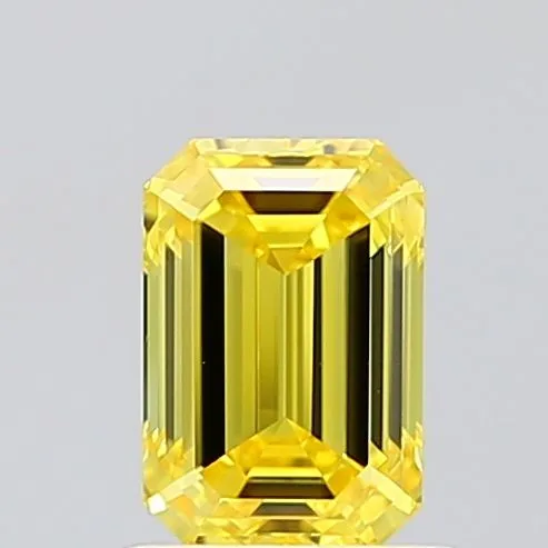 1ct EMERALD Fancy Vivid Yellow VS1 Coloured Lab diamond