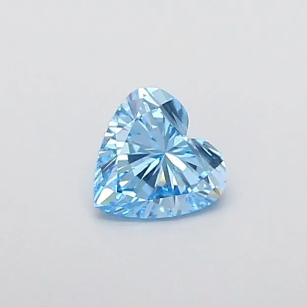 1.22ct HEART Fancy Vivid Blue VVS2 Coloured Lab diamond
