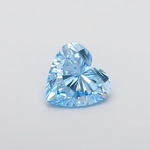 1.22ct HEART Fancy Vivid Blue VVS2 Coloured Lab diamond