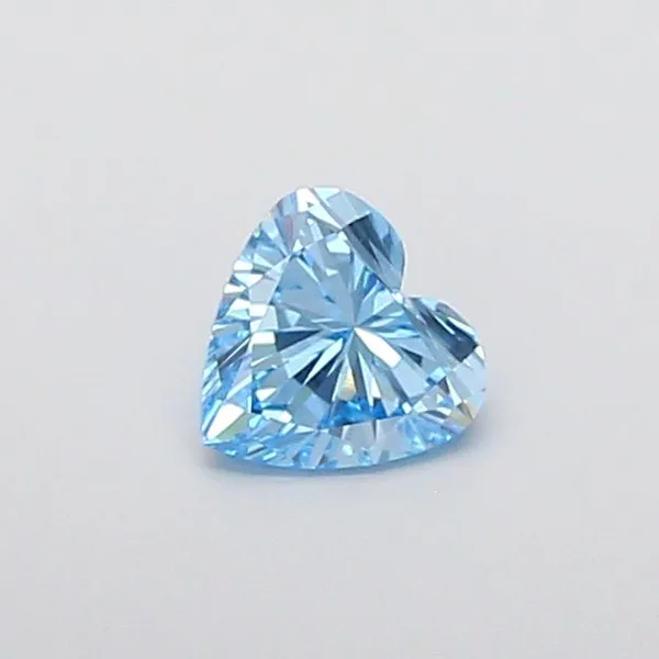 1.22ct HEART Fancy Vivid Blue VVS2 Coloured Lab diamond