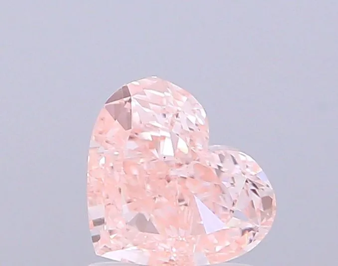 1.01ct HEART Fancy Intense Pink VS2 Coloured Lab diamond