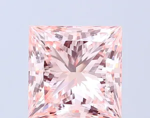 7.02ct PRINCESS Fancy Intense Pink VVS2 Coloured Lab diamond