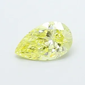 0.58ct PEAR Fancy Intense Yellow VVS2 Coloured Lab diamond