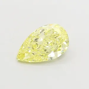 0.85ct PEAR Fancy Intense Yellow VS2 Coloured Lab diamond