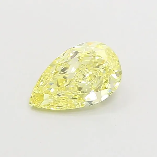 0.85ct PEAR Fancy Intense Yellow VS2 Coloured Lab diamond