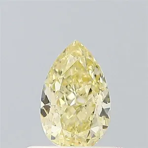 0.48ct PEAR Fancy Light Yellow VVS2 Coloured Lab diamond