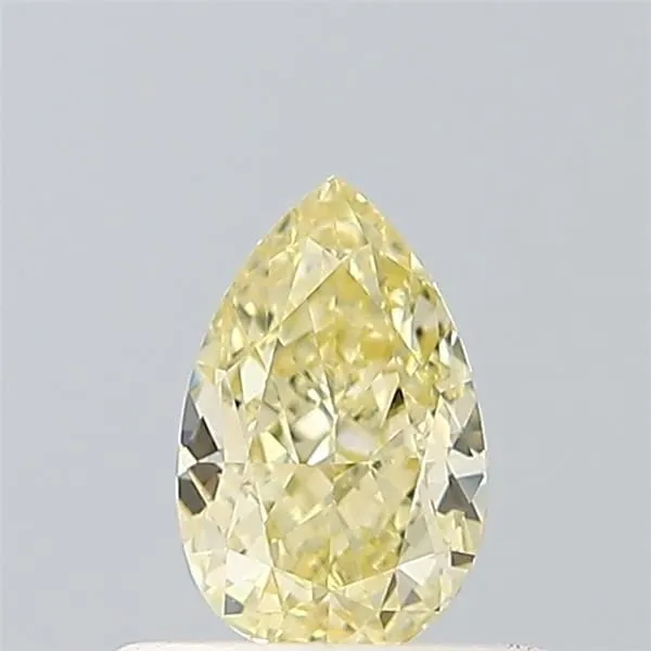 0.48ct PEAR Fancy Light Yellow VVS2 Coloured Lab diamond