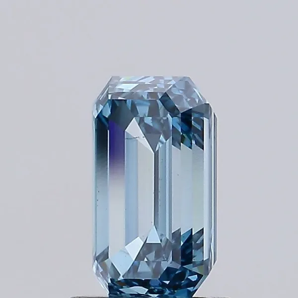 1.5ct EMERALD Fancy Vivid Greenish Blue VS2 Coloured Lab diamond