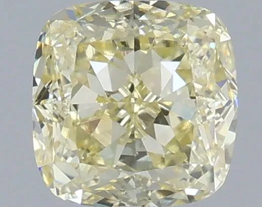 1.08ct CUSHION Fancy Light Yellow VVS2 Coloured Lab diamond