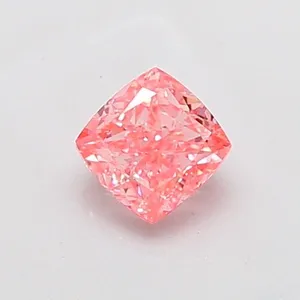 1.13ct CUSHION Fancy Vivid Pink VS1 Coloured Lab diamond