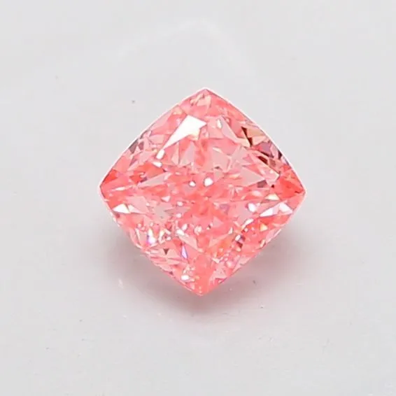 1.13ct CUSHION Fancy Vivid Pink VS1 Coloured Lab diamond