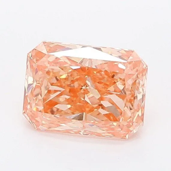 0.96ct RADIANT Fancy Vivid Pink VVS2 Coloured Lab diamond