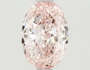 1.18ct OVAL Fancy Vivid Pink VS1 Coloured Lab diamond