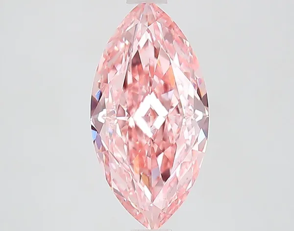 2.6ct MARQUISE Fancy Vivid Pink VS1 Coloured Lab diamond