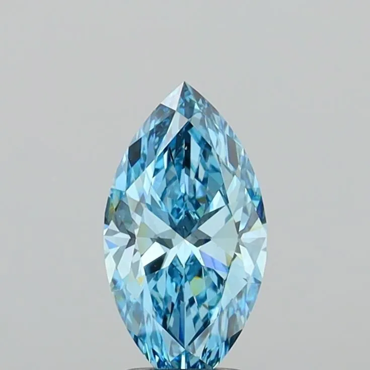 2.03ct MARQUISE Fancy Vivid Blue VVS2 Coloured Lab diamond