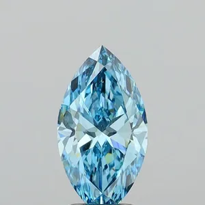 2.03ct MARQUISE Fancy Vivid Blue VVS2 Coloured Lab diamond