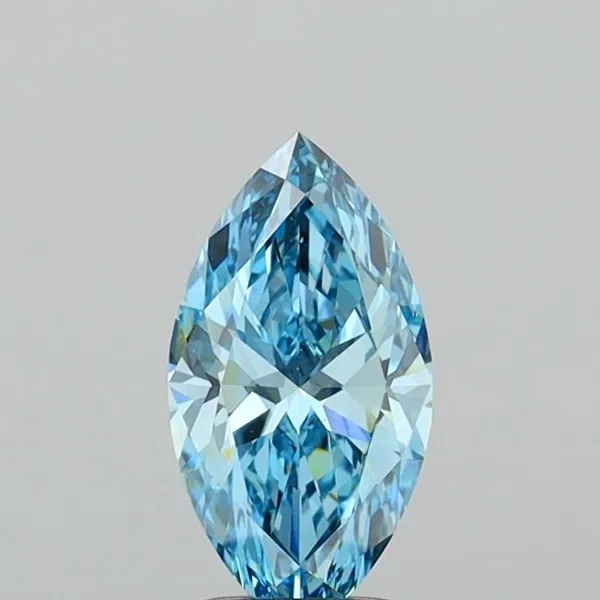 2.03ct MARQUISE Fancy Vivid Blue VVS2 Coloured Lab diamond