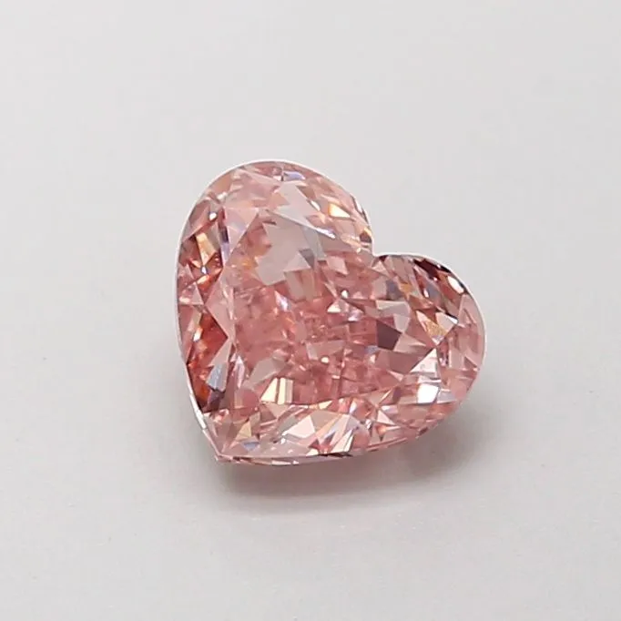1.00ct HEART Fancy Intense Brownish Pink VS1 Coloured Lab diamond