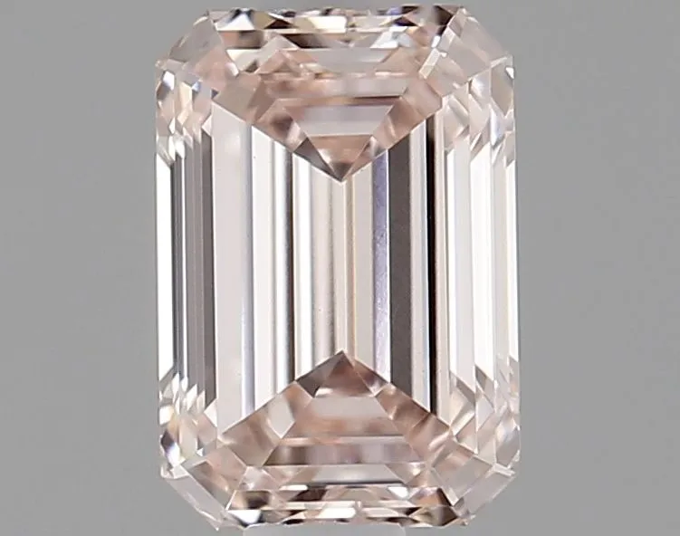 0.74ct EMERALD Fancy Intense Pink VVS2 Coloured Lab diamond